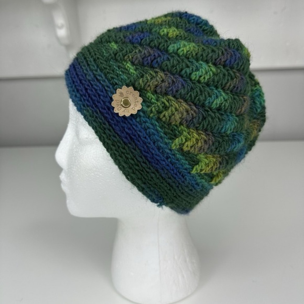Created By‎ Cyd Handmade Crochet Beanie Hat Alpaca Textured Knit Winter Cap NEW